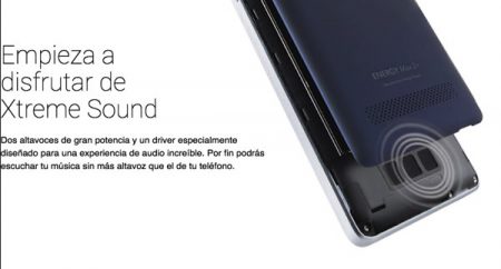 Altavoces Xtreme Sound en el Energy Phone Max 2+