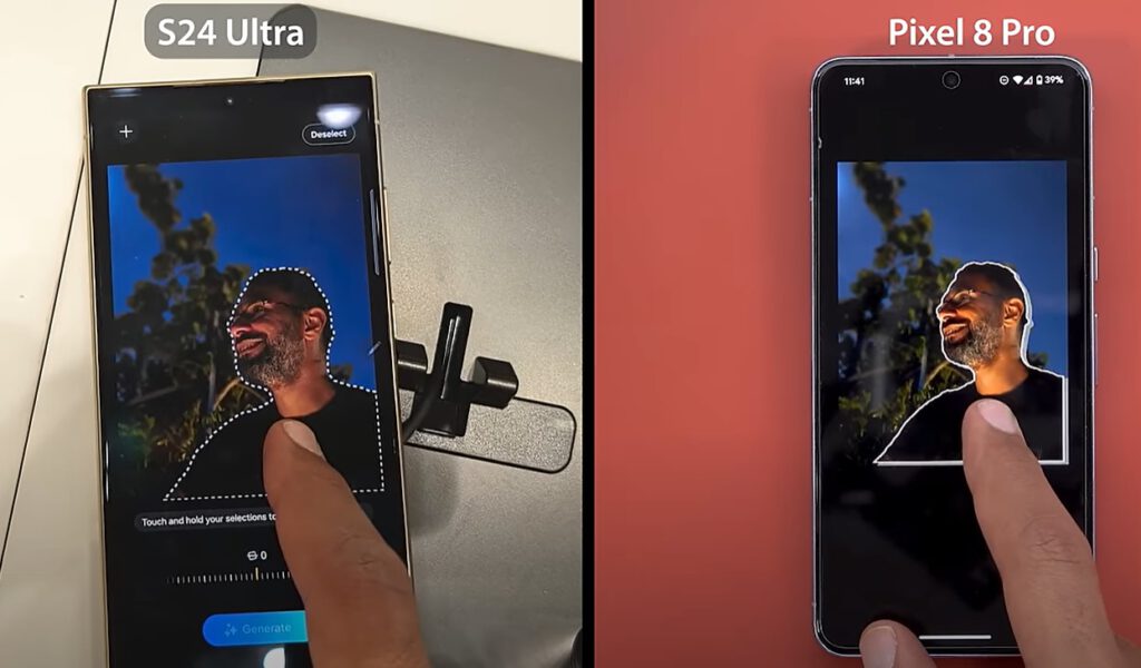 Samsung S24 Ultra vs Google Pixel 8 Pro en edición de fotos con IA generativa