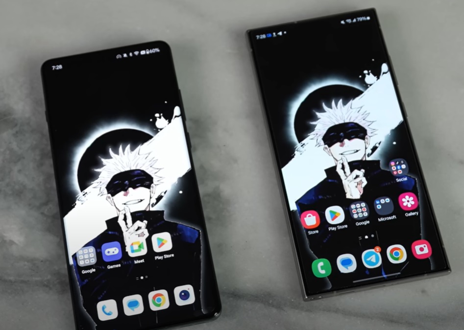 OnePlus 12 vs Galaxy S24 Ultra pantalla
