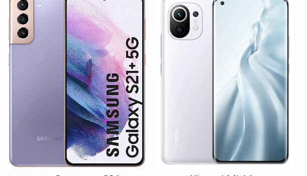 Samsung S21+ vs Xiaomi Mi 11 comparativa, precio, opiniones, diferencias en pantalla, batería, procesador, potencia, cámara, benchmarks y características